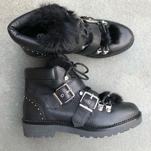 Gianni Bini Leather and fur boots